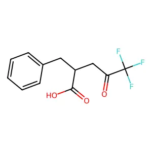 2-Benzyl-4-oxo-5,5,5,-trifluoropentanoic acid structure
