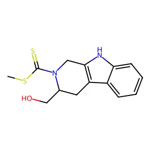 Methyl 1,2,3,4-tetrahydro-3-hydroxymethyl-beta-carboline-2-carbodithioate structure