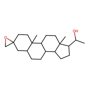 3-Spirooxiranylpregnan-20-ol structure