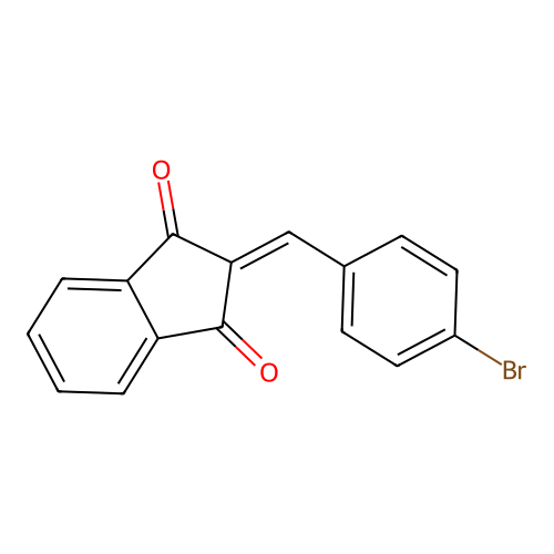 1H-Indene-1,3(2H)-dione, 2-[(4-bromophenyl)methylene]- structure