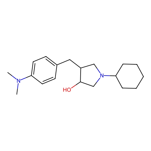 1-Cyclohexyl-4-[4-(dimethylamino)benzyl]pyrrolidin-3-ol structure