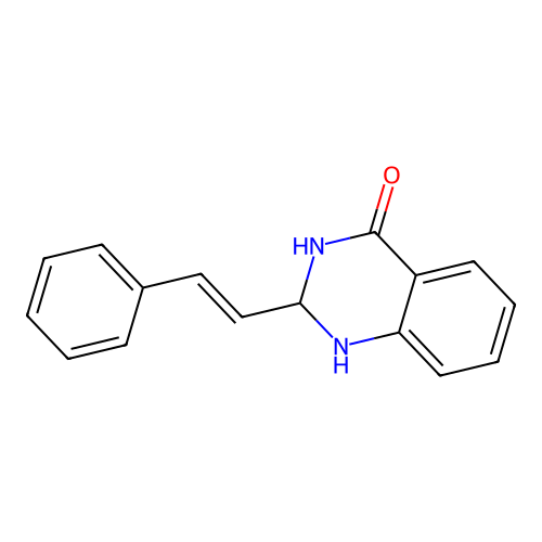 2-(2-phenylethenyl)-2,3-dihydro-1H-quinazolin-4-one structure