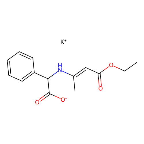2-[N-(D,L-Phenylglycine)]crotonic Acid Ethyl Ester Potassium Salt structure