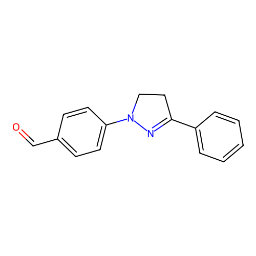 4-(3-Phenyl-4,5-dihydro-1H-pyrazol-1-yl)benzaldehyde structure