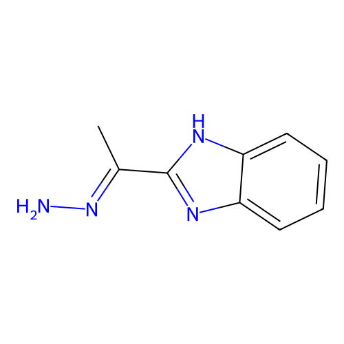 1-(1H-benzimidazol-2-yl)ethylidenehydrazine structure
