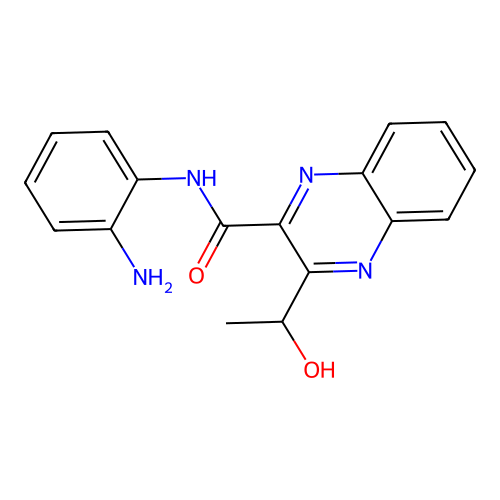 2-Quinoxalinecarboxamide, N-(2-aminophenyl)-3-(1-hydroxyethyl)- structure