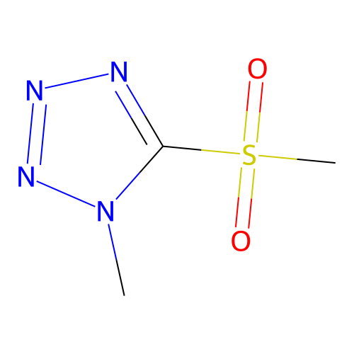 5-methanesulfonyl-1-methyl-1H-1,2,3,4-tetrazole structure