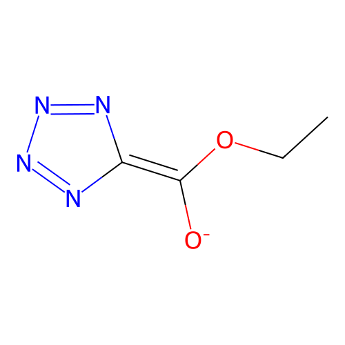 1H-Tetrazole-5-carboxylic acid ethyl ester sodium salt structure