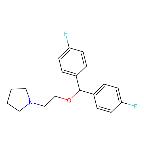 1-[2-[Bis(4-fluorophenyl)methoxy]ethyl]pyrrolidine structure