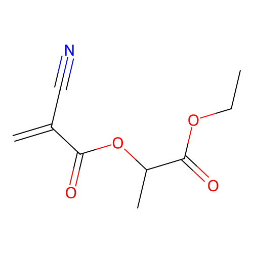 2-Propenoic acid, 2-cyano-, 2-ethoxy-1-methyl-2-oxoethyl ester structure