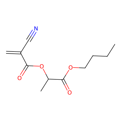 (1-Butoxy-1-oxopropan-2-yl) 2-cyanoprop-2-enoate structure