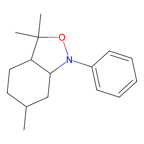 3,3,6-Trimethyl-1-phenyloctahydro-2,1-benzoxazole structure