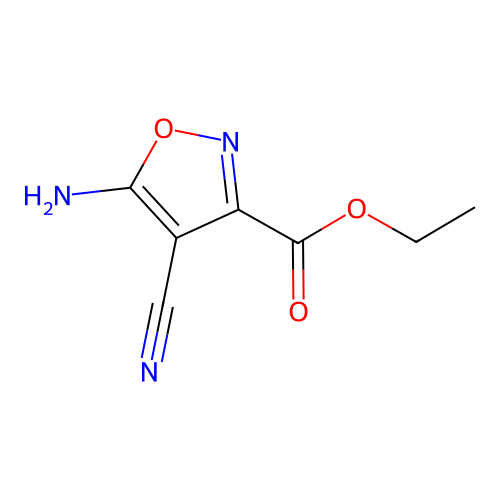 Ethyl 5-amino-4-cyanoisoxazole-3-carboxylate structure