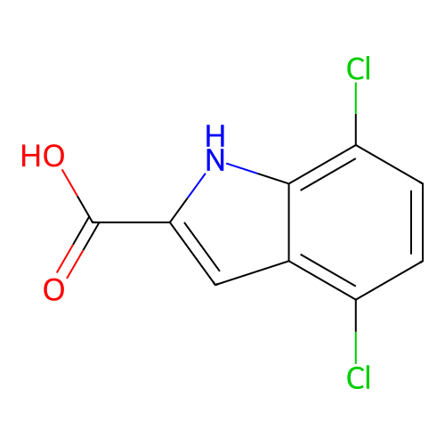 4,7-dichloro-1H-indole-2-carboxylic acid structure