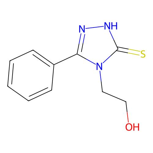 2-(3-phenyl-5-sulfanyl-4H-1,2,4-triazol-4-yl)ethanol structure