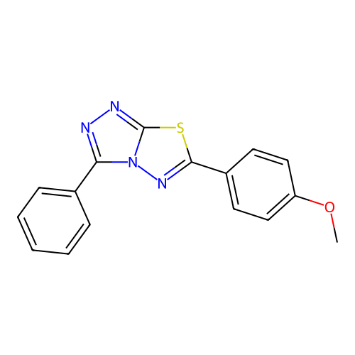 6-(4-Methoxyphenyl)-3-phenyl-[1,2,4]triazolo[3,4-b][1,3,4]thiadiazole structure