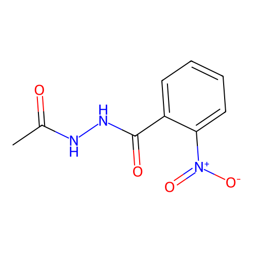 N'-acetyl-2-nitrobenzohydrazide structure
