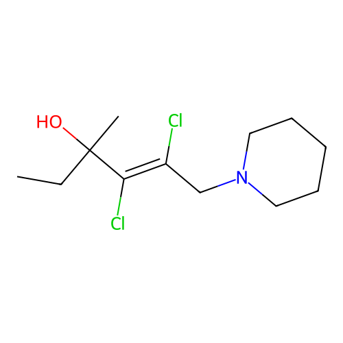 4-Hexen-3-ol, 4,5-dichloro-3-methyl-6-(1-piperidinyl)- structure