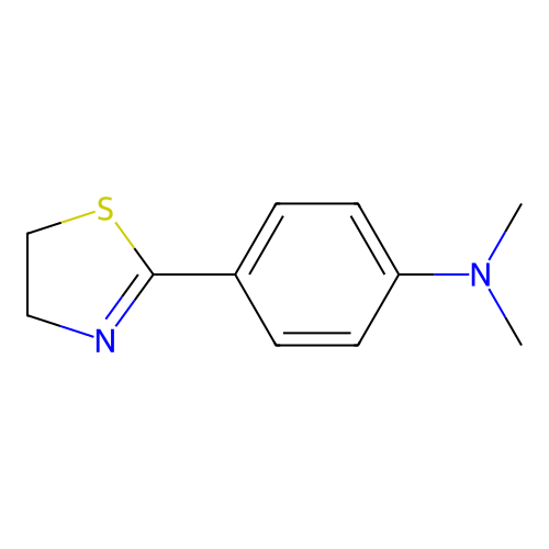 Thiazole, 4,5-dihydro-2-(4-(dimethylamino)phenyl)- structure