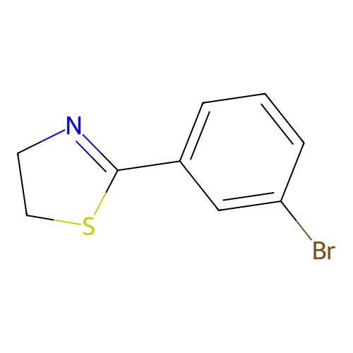 Thiazole, 4,5-dihydro-2-(3-bromophenyl)- structure