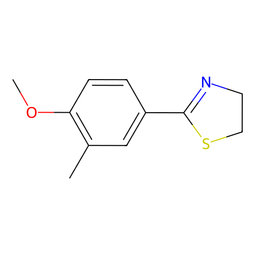 Thiazole, 4,5-dihydro-2-(4-methoxy-3-methylphenyl)- structure
