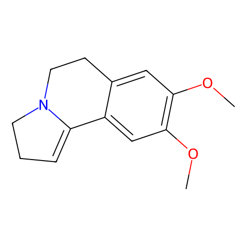 8,9-Dimethoxy-2,3,5,6-tetrahydro-pyrrolo(2,1-A)isoquinoline structure
