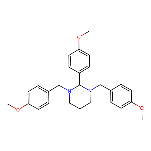 2-(4-Methoxyphenyl)-1,3-bis[(4-methoxyphenyl)methyl]-1,3-diazinane structure