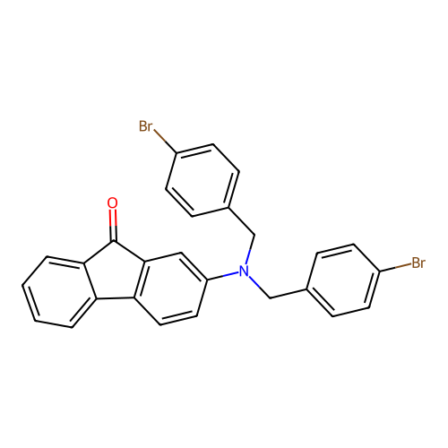2-(bis(4-bromobenzyl)amino)-9H-fluoren-9-one structure