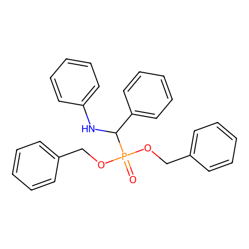 Dibenzyl (alpha-anilinobenzyl)-phosphonate structure