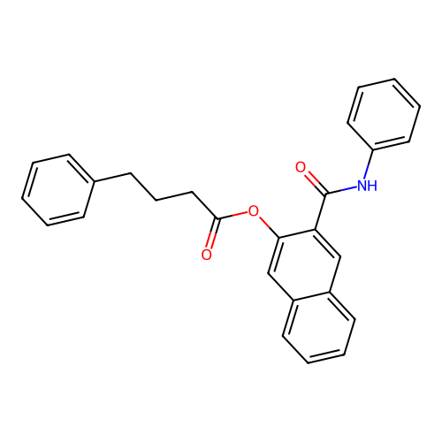 [3-(Phenylcarbamoyl)naphthalen-2-yl] 4-phenylbutanoate structure