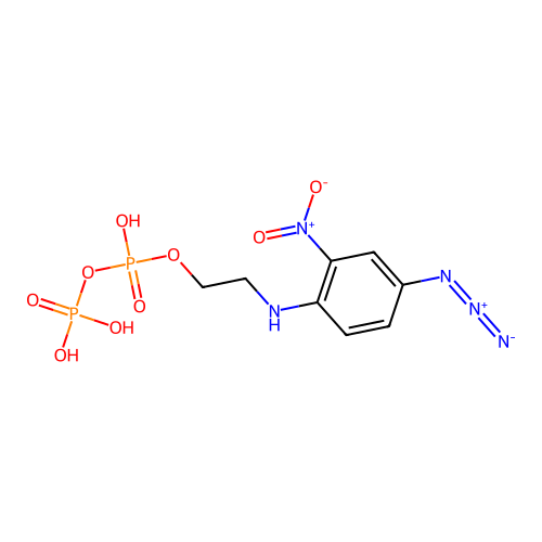 N-(4-azido-2-nitrophenyl)-2-aminoethyl diphosphate structure