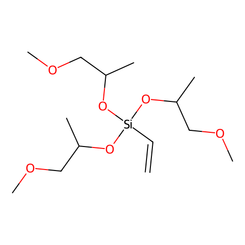 Vinyltris(1-methoxy-2-propoxy)silane structure
