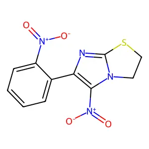 Imidazo(2,1-b)thiazole, 2,3-dihydro-5-nitro-6-(nitrophenyl)- structure