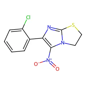 Imidazo(2,1-b)thiazole, 6-(chlorophenyl)-2,3-dihydro-5-nitro- structure