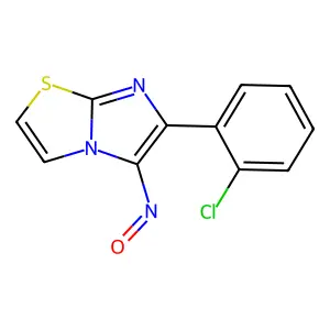 Imidazo(2,1-b)thiazole, 6-(chlorophenyl)-5-nitroso- structure