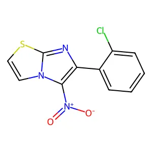 Imidazo(2,1-b)thiazole, 6-(chlorophenyl)-5-nitro- structure