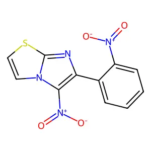 5-Nitro-6-(nitrophenyl)imidazo(2,1-b)thiazole structure
