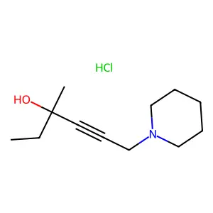 4-Hexyn-3-ol, 3-methyl-6-(1-piperidinyl)-, hydrochloride structure