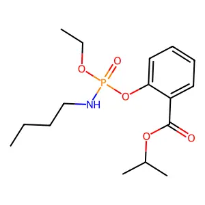 Benzoic acid, 2-(((butylamino)ethoxyphosphinyl)oxy)-, 1-methylethyl ester structure