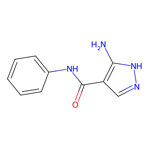 5-amino-N-phenyl-1H-pyrazole-4-carboxamide structure