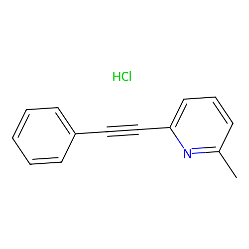 2-甲基-6-(苯乙炔)吡啶盐酸盐 structure
