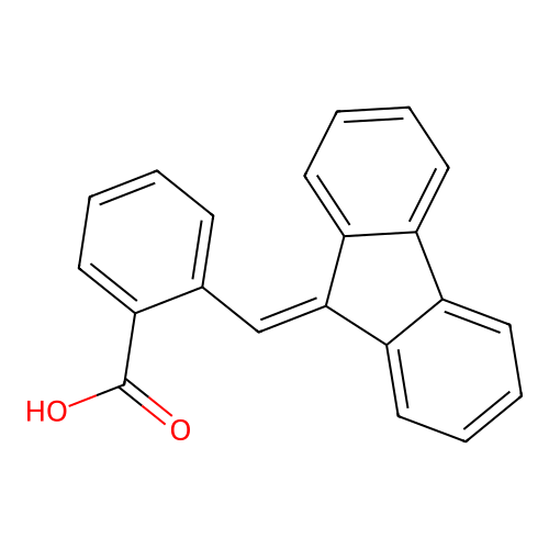 2-Fluoren-9-ylidenemethyl-benzoic acid structure