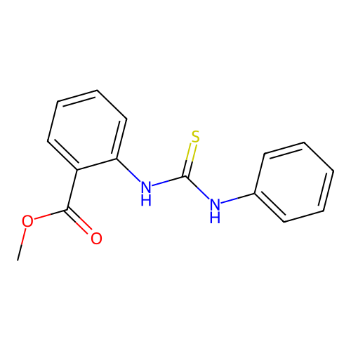 Benzoic acid, 2-[[(phenylamino)thioxomethyl]amino]-, methyl ester structure