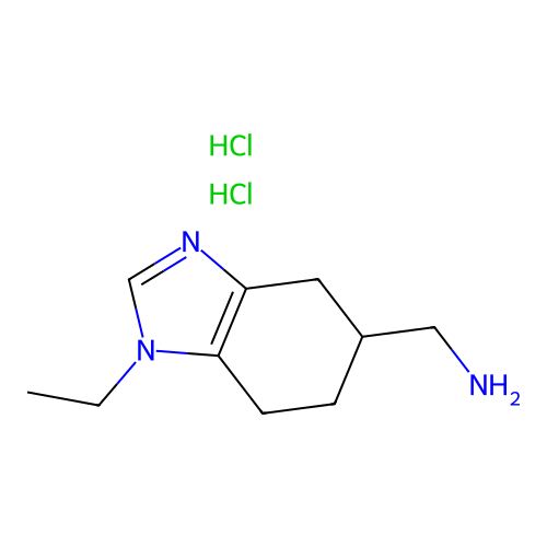 1-Ethyl-5-aminomethyl-4,5,6,7-tetrahydrobenzimidazole dihydrochloride structure
