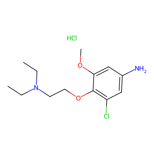 p-Phenetidine, 3-chloro-beta-(diethylamino)-5-methoxy-, hydrochloride structure