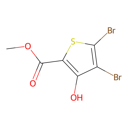 Methyl 4,5-dibromo-3-hydroxythiophene-2-carboxylate structure