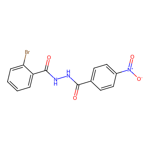 2-bromo-N'-{4-nitrobenzoyl}benzohydrazide structure