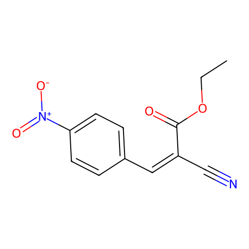 ethyl (2Z)-2-cyano-3-(4-nitrophenyl)prop-2-enoate structure