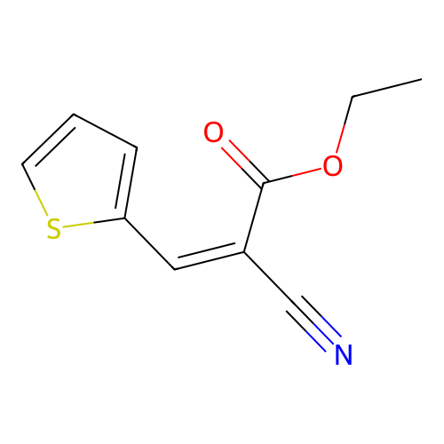 ethyl (Z)-2-cyano-3-thiophen-2-ylprop-2-enoate structure