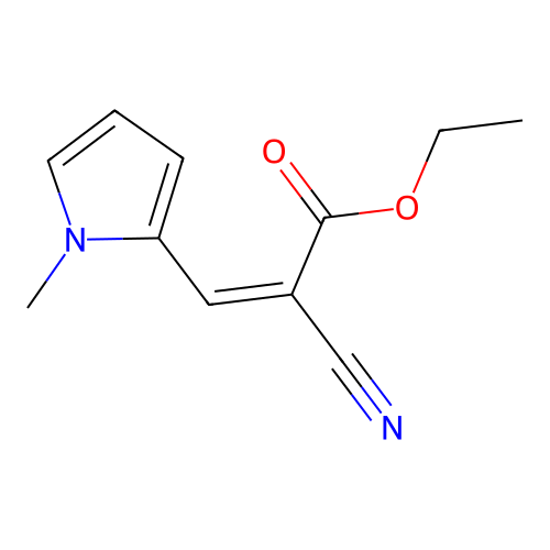 ethyl 2-cyano-3-(1-methyl-1H-pyrrol-2-yl)acrylate structure